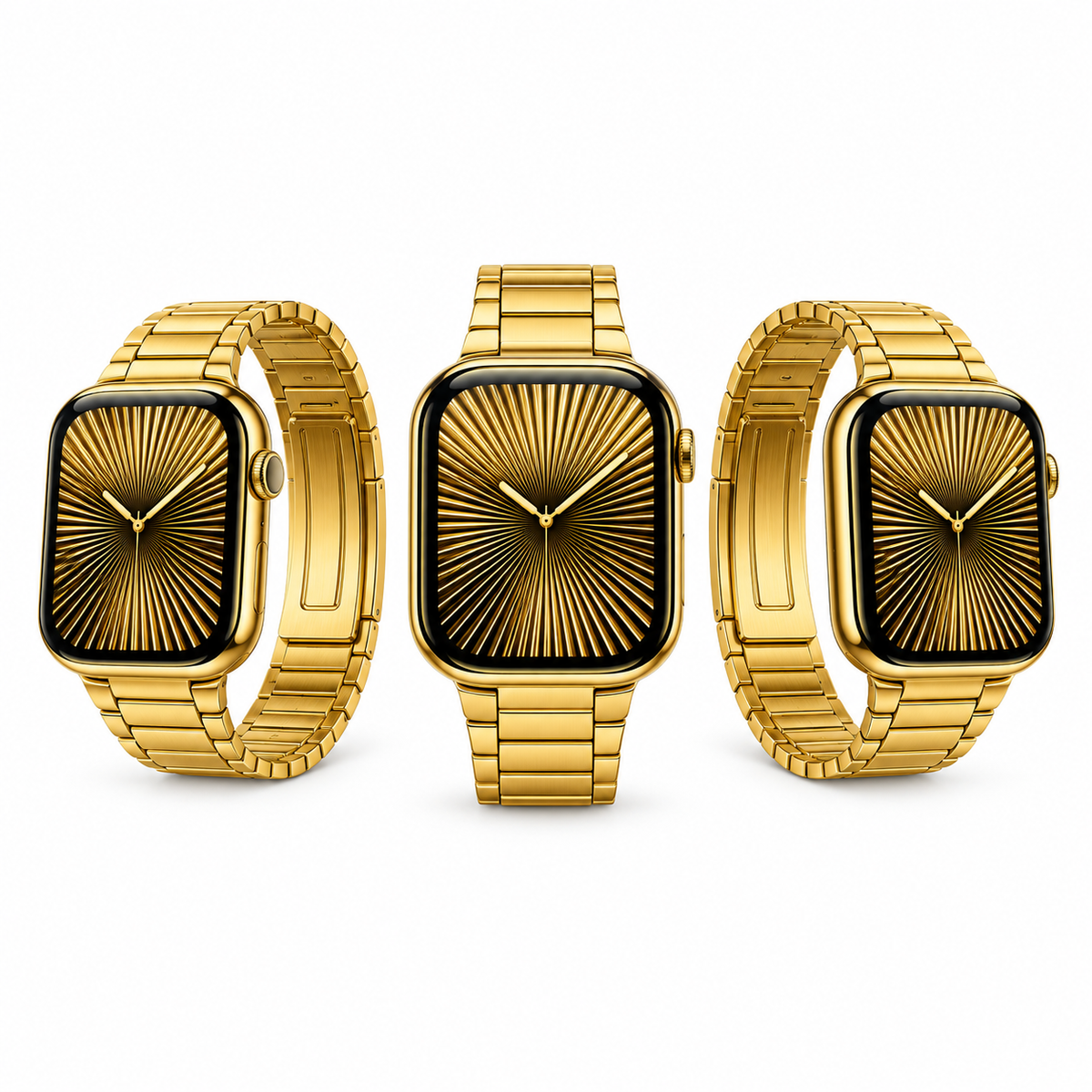 ZT-009 Series 10 Golden Edition Smartwatch (7-in-1 Combo) – 49mm Bold Case, 2.01" Infinite Display, Bluetooth Calling, 7 Interchangeable Straps (Metal Chain & Silicon) & Wireless Charging