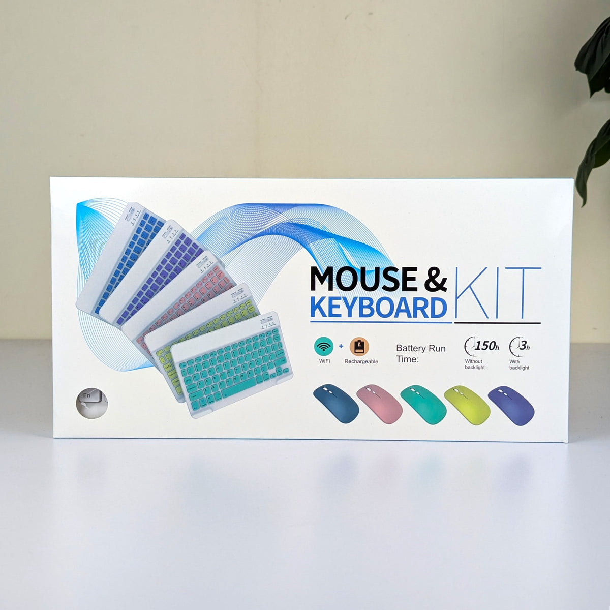 Slim Wireless Mouse and Keyboard Combo Kit – Ergonomic Silent Typing, 2.4GHz Wireless USB Receiver, Sleek Portable Design for Office, PC & Laptop