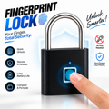 Smart Fingerprint Padlock – Keyless Biometric Thumbprint Lock with 10 User Capacity, USB Rechargeable Battery & Portable Security for Doors, Bicycles & Toolboxes