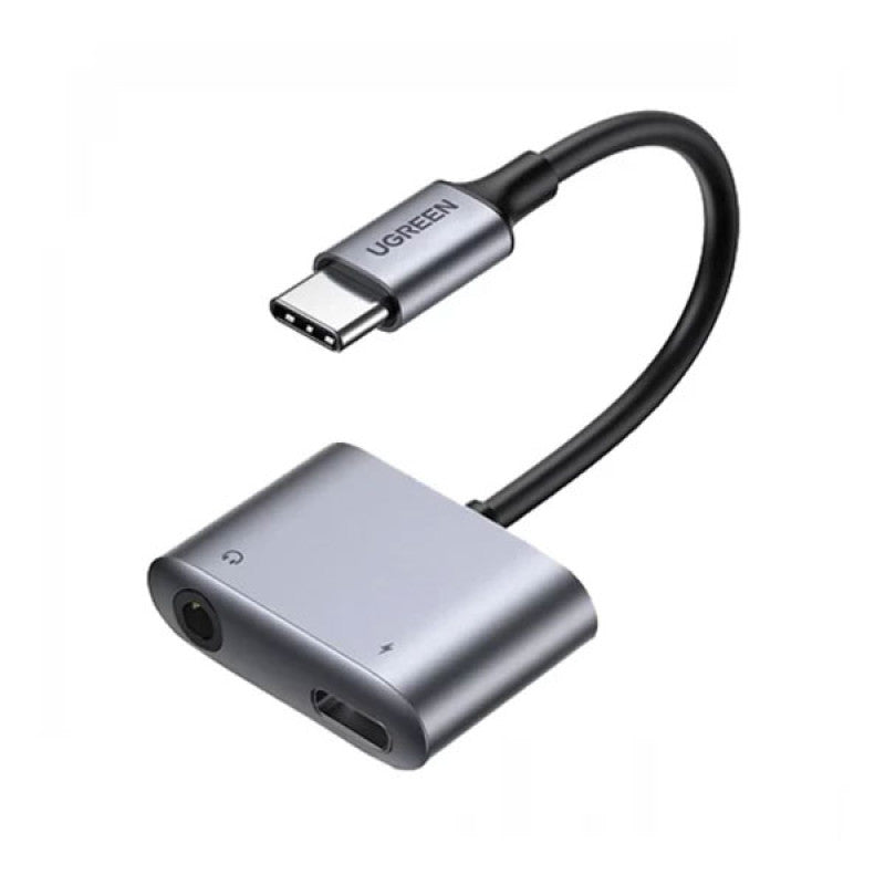 UGREEN CM231 (60164) 2-in-1 USB-C to 3.5mm Audio & Charging Adapter – PD 3.0 & QC 3.0 Fast Charging, Hi-Fi Sound Quality, Aluminum Alloy Portable Converter for Type-C Smartphones & Tablets