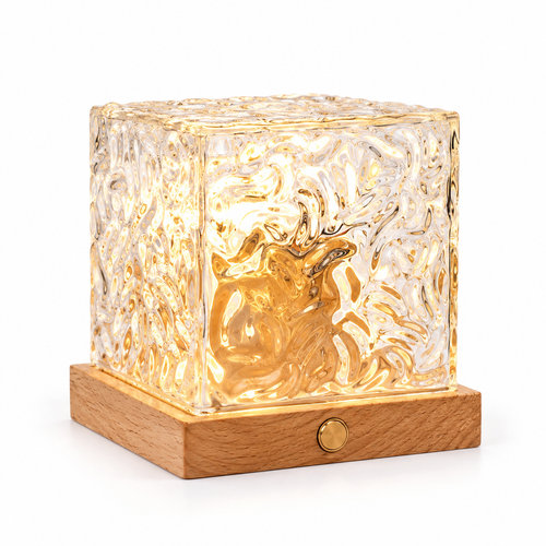 16-Color Plug-In USB Galaxy Night Light – Crystal Cube Ocean Wave Ambient Lamp with Remote Control, Dimmable Brightness & Dynamic Lighting Modes for Bedroom Decor