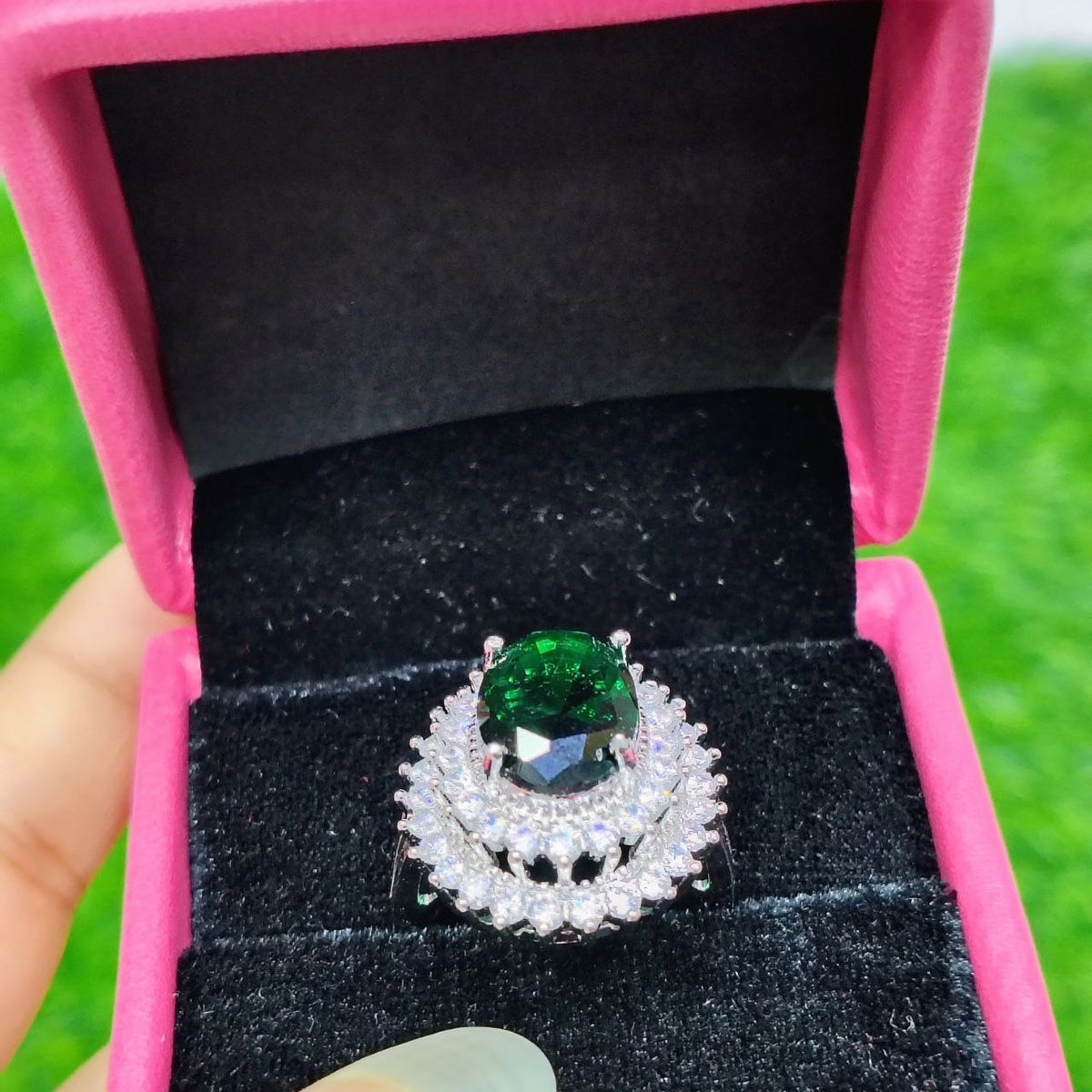 Emerald Royal Crown Ring