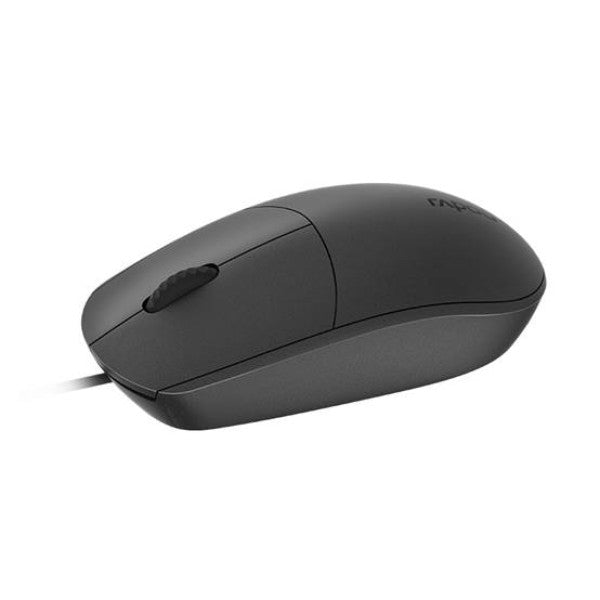 Rapoo N100 Wired Optical Mouse (Black) – 1000 DPI Precision Sensor, Ambidextrous Ergonomic Design, 1.5M Cable & 2-Year Warranty