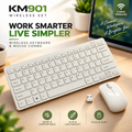 Wireless Keyboard and Mouse Set KM901 (New) – 2.4GHz Reliable Wireless Connectivity, Ergonomic Design, Plug-and-Play Combo for Home & Office Productivity