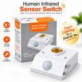 Human Infrared PIR Motion Sensor Bulb Holder – Automatic Smart Light Switch with Adjustable Time-Delay & Lux Control for Energy Saving