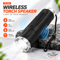 Deepartner Portable Bluetooth Outdoor Speaker – Wireless Mini Speaker with Zoomable Flashlight, 4 Dimming Modes, FM Radio & Long-Lasting Battery (140g)