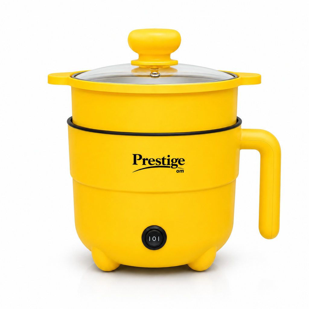Prestige 2.2L Multifunctional Electric Cooker – 1500W Energy-Saving Non-Stick Multi Cooker with Steamer Tray for Fry, Curry, Noodles & Steaming