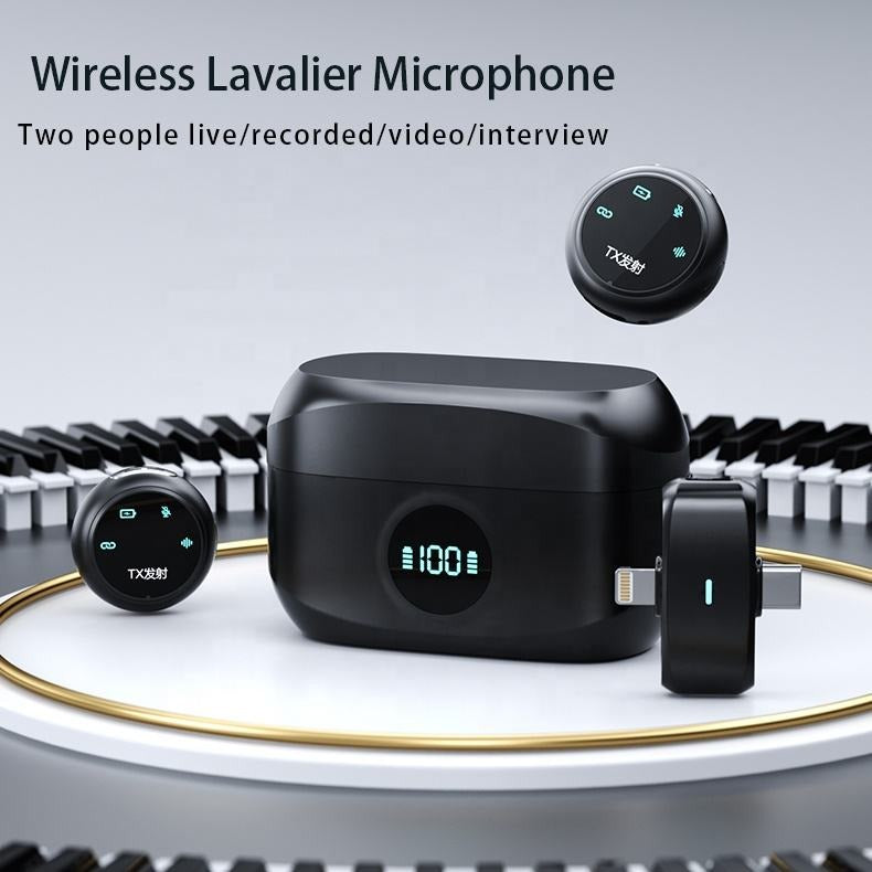K31 PRO COLLAR CLIP BUTTON WIRELESS MICROPHONE FOR ANDROID & IOS
