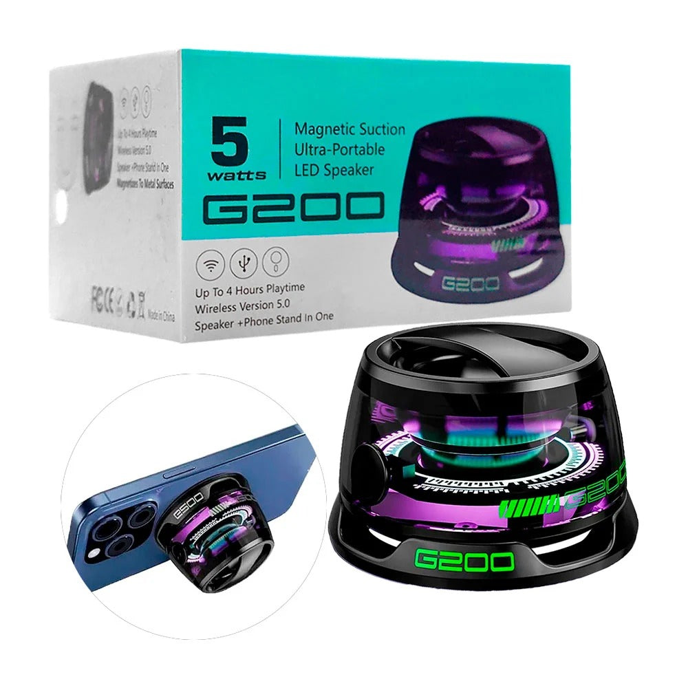 g200 Magnetic Suction Ultra-Portable LED Speaker