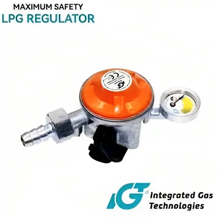 IGT Maximum Safety LPG Regulator, a safety device for LPG gas stoves. Denmark