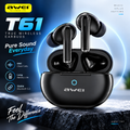 Awei T61 True Wireless Bluetooth 5.3 Earbuds – Dual ENC Mic Noise Cancellation (>35dB), 13mm Drivers, 6H Playtime, Touch Control & Low Latency Stereo Sound