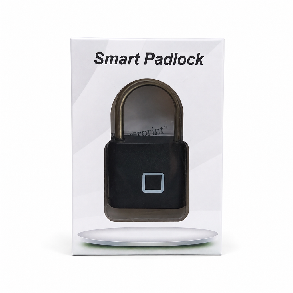 Smart Fingerprint Padlock – Keyless Biometric Thumbprint Lock with 10 User Capacity, USB Rechargeable Battery & Portable Security for Doors, Bicycles & Toolboxes