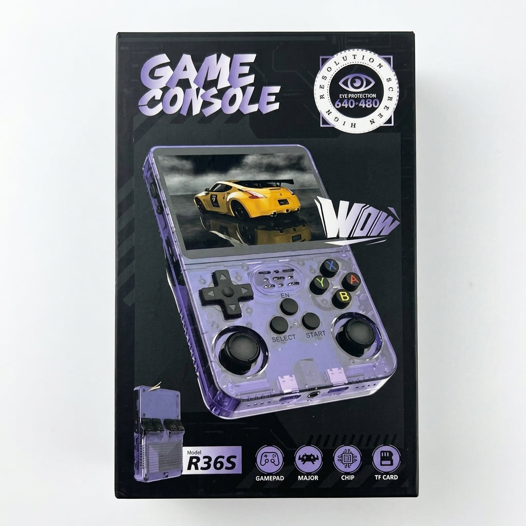 R36S Retro Game Console 64GB 20000+ Games Linux and PSP Gaminig System 3.5 Inch IPS Screen Portable Pocket Game