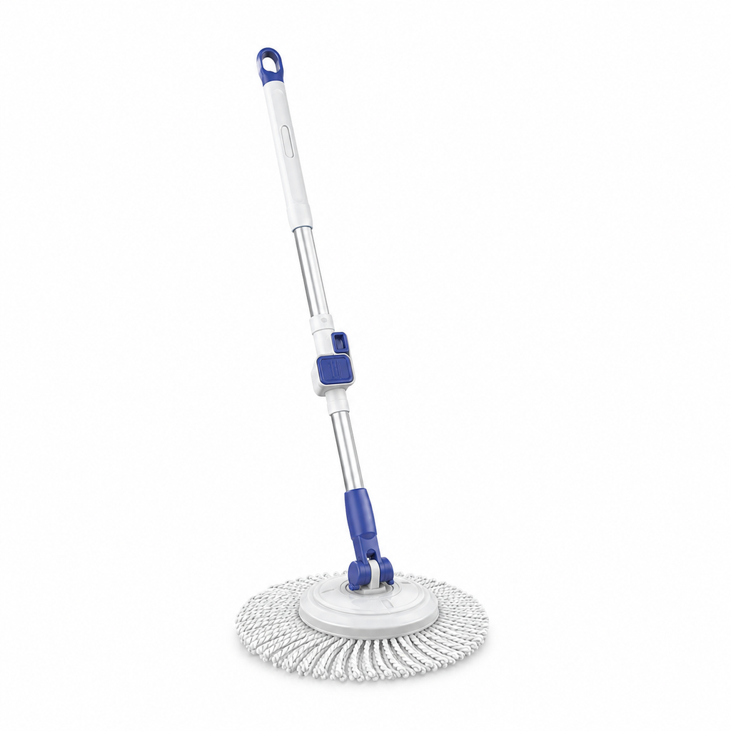 360-Degree Rotating Magic Spin Mop and Bucket Set with Wheels and Stainless Steel Dehydration Basket