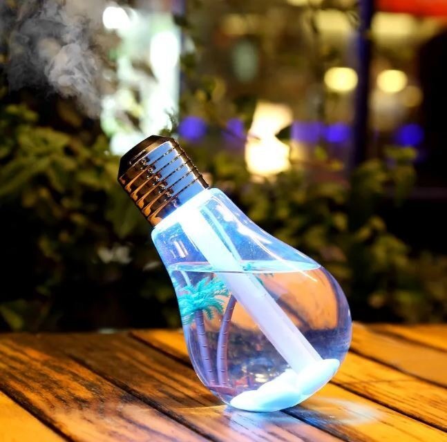 Bulb Humidifier - LED Colour Changing Light Bulb Air Purifier Essential Oil Air Freshener Night Ligh
