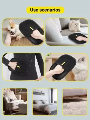 Electrostatic Pet Hair Remover Gloves – Dog & Cat Hair Cleaning Tool for Sofa, Clothes, Car & Furniture