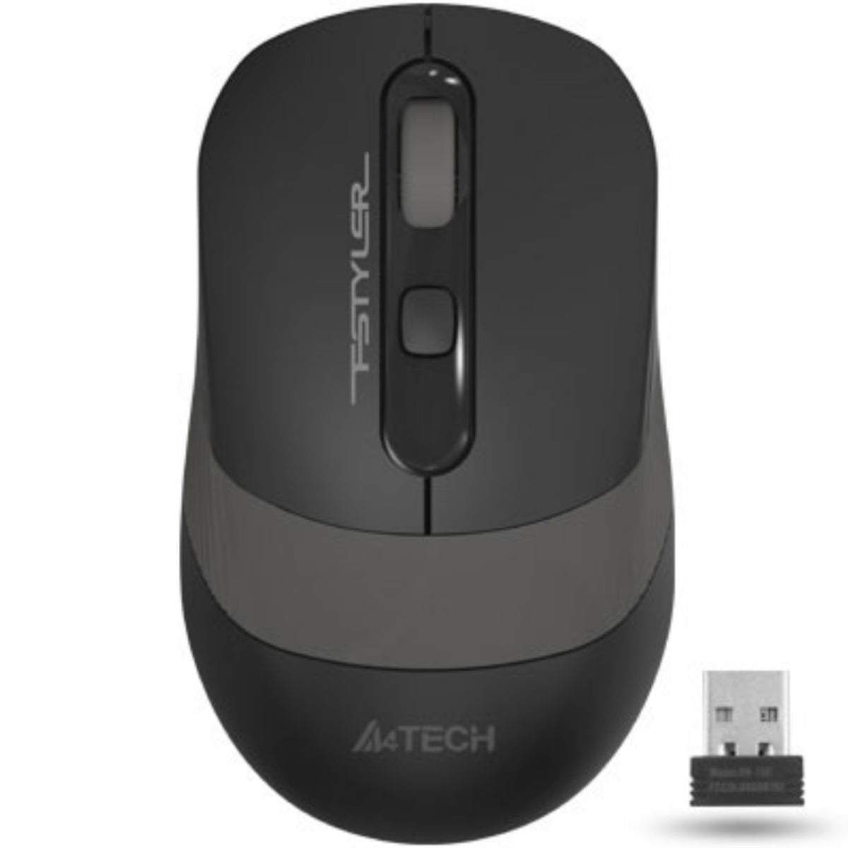 A4Tech FG10 2.4GHz Wireless Optical Mouse – Silent Click, Ergonomic Symmetric Design, 10-15M Range, Nano USB Receiver & Long Battery Life
