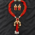Premium Turkish Crystal and Pearl Necklace Set