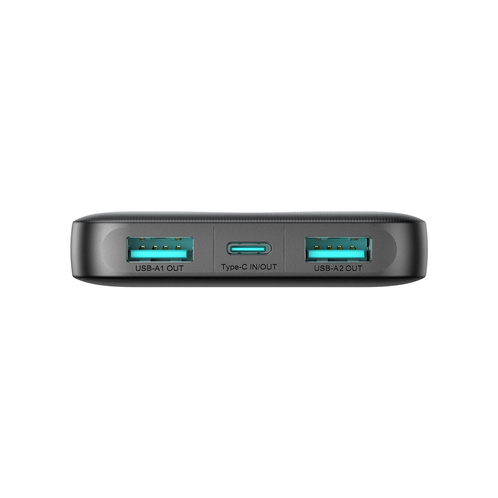 Joyroom JR-PBF12 10000mAh Power Bank – 2.4A Fast Charging Portable Charger with Triple Outputs, LED Indicators & Fire-Resistant ABS Body