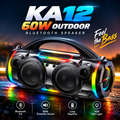 KA12 60W Outdoor Portable Wireless Bluetooth Speaker – JL V5.3, 4000mAh Battery, TF Card Support, Deep Bass & Hi-Fi Stereo Sound