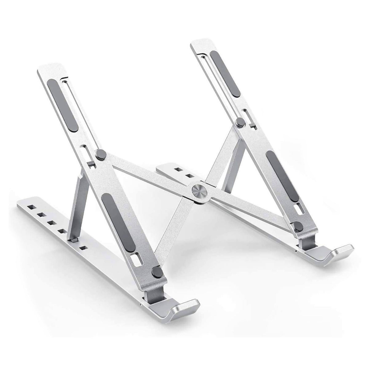 Aluminum Alloy Adjustable Foldable Laptop Stand – Portable Ergonomic Notebook Riser, 7-Level Height Adjustment, Heavy Duty 20kg Load Capacity & Universal Compatibility for All Laptops
