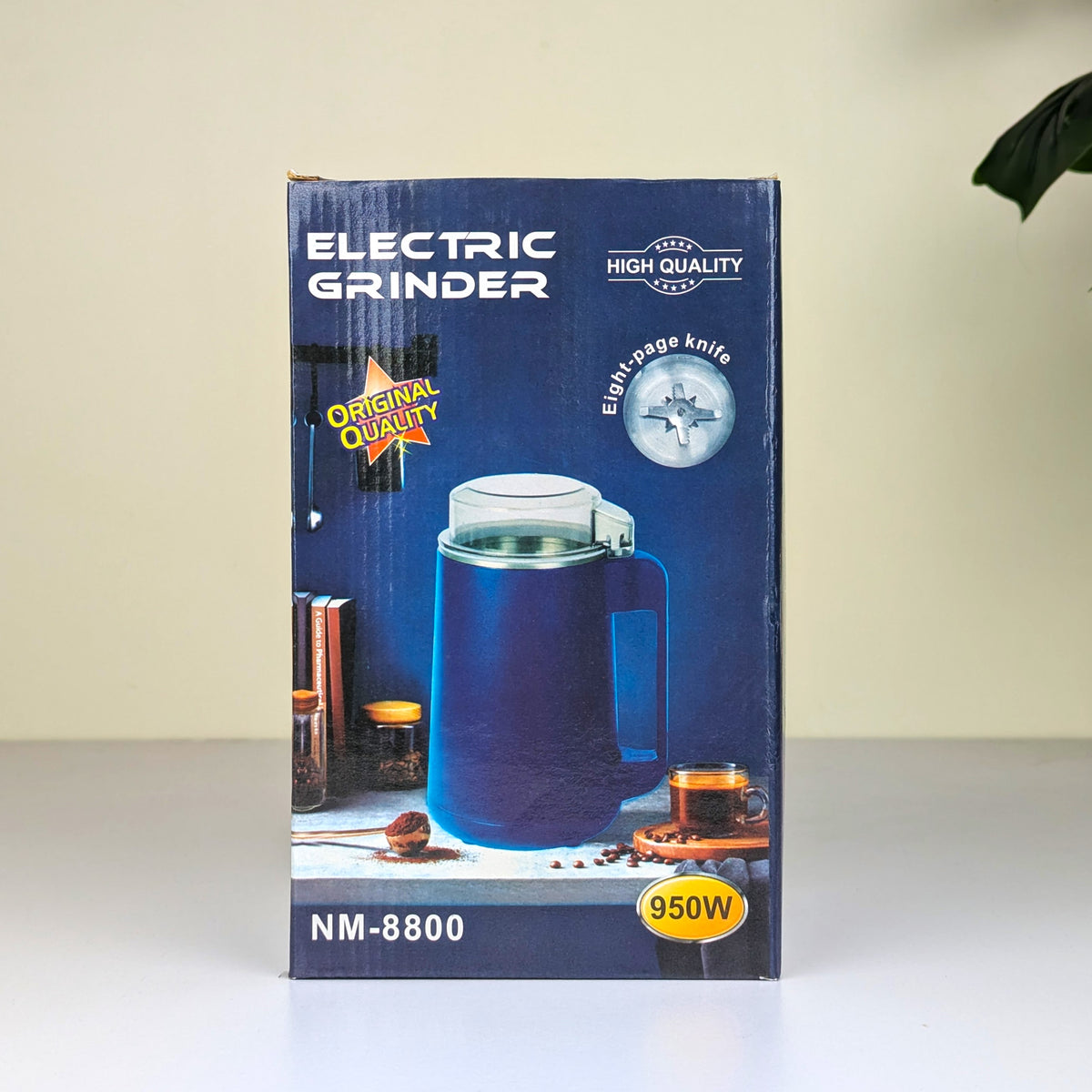Electric Grinder Machine 950W NM – High-Power Multi-Functional Spice, Coffee Bean & Dry Grain Grinder with 8-Page Sharp Blades