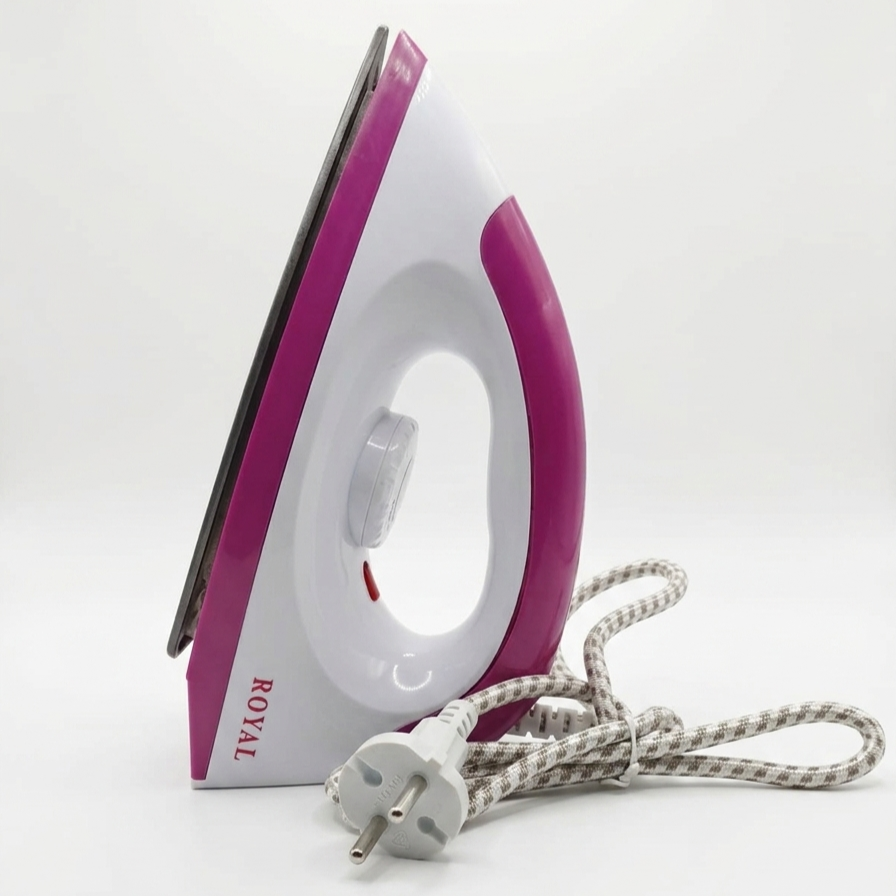 Royal Automatic Dry Iron 1000W – Fast Heating Non-Stick Soleplate Press Iron with Adjustable Thermostat, Auto-Off Safety & Lightweight Body