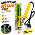 Electrical Soldering Iron 60W 220V – Lead-Free Solder Tool Heat Pencil with BD Plug for Electronic Hobby Repair Work, Student Labs & DIY Projects