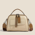 High end ladies' handbag multi-layer large capacity commuting bag(Cream)