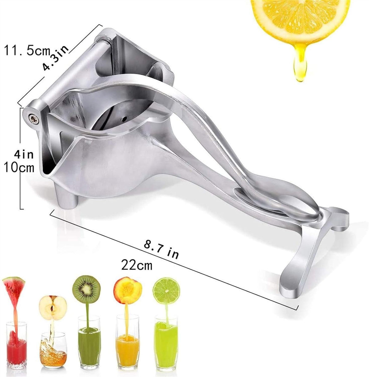 Aluminium Steel Heavy Duty Handhold Press Fruit Juicer, Fruit Manual & Instant juicer