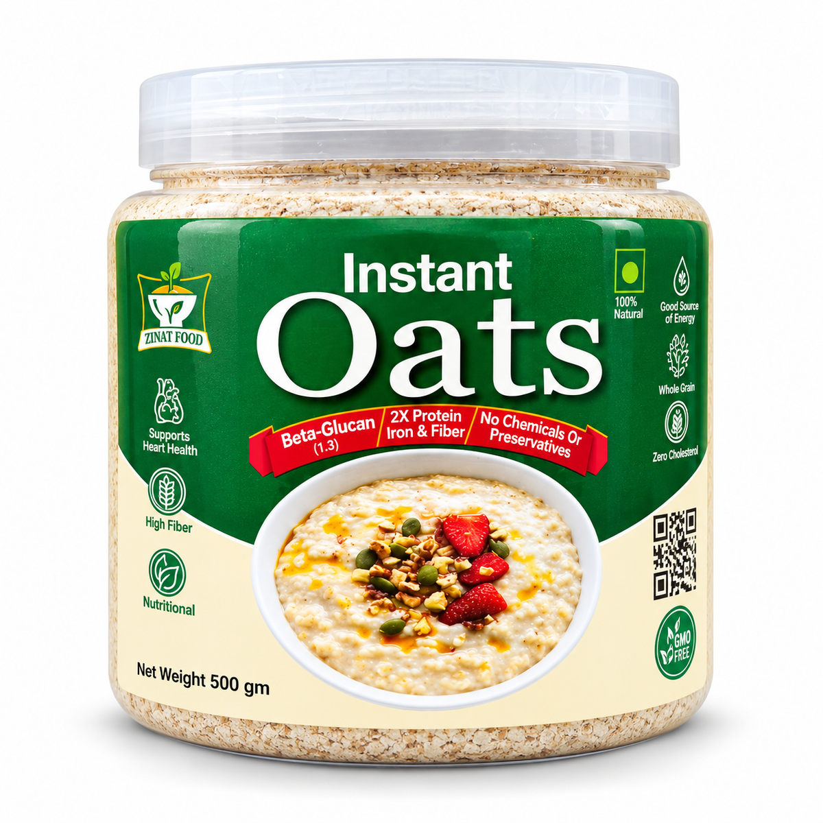 Gluten Free Instant Oats 500g - ZENVA Food