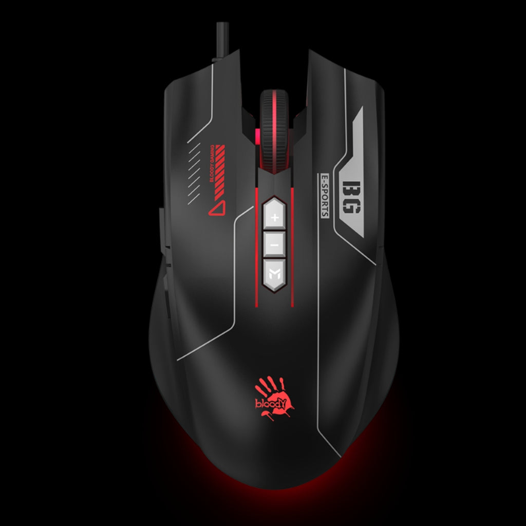 Bloody ES7 RGB Esports Gaming Mouse – PixArt Optical Sensor, Up to 6000 CPI, 1ms Response Time, 10M Clicks & Customizable Macro Buttons