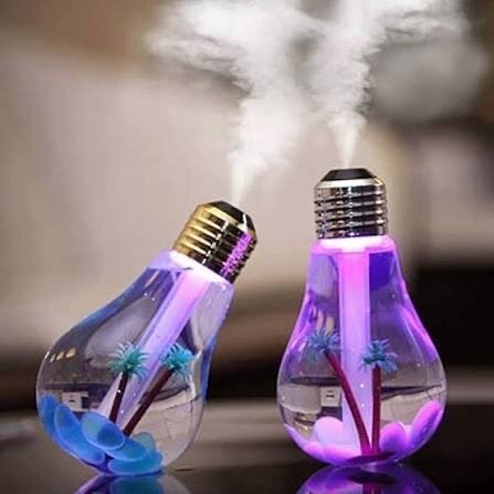Bulb Humidifier - LED Colour Changing Light Bulb Air Purifier Essential Oil Air Freshener Night Ligh
