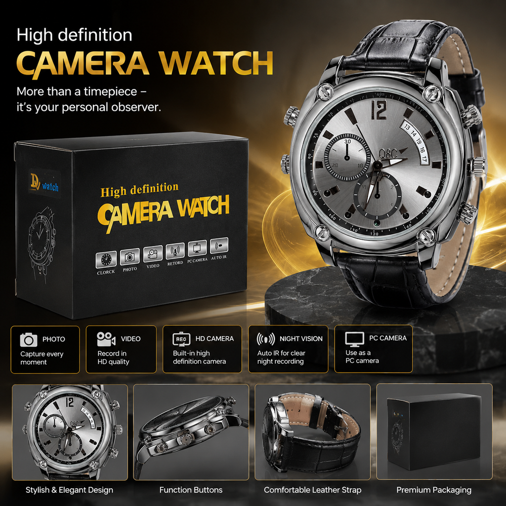 High Definition SPY Camera Watch
