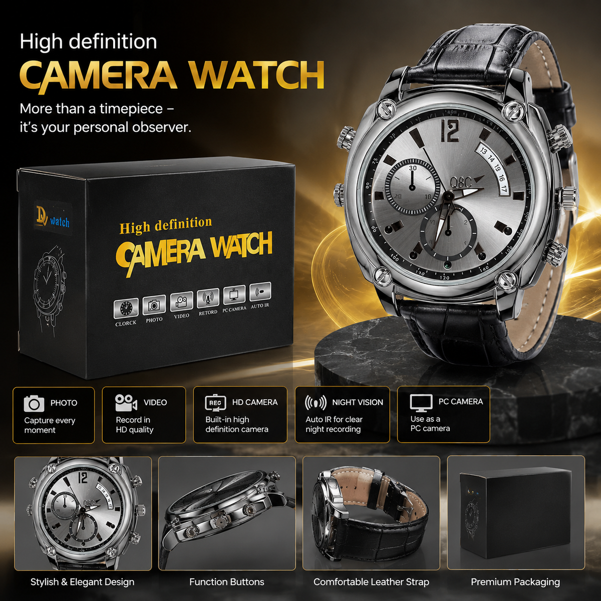 High Definition SPY Camera Watch