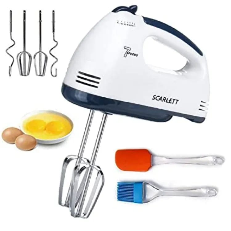 Scarlet 7 SPEED Portable High Grade Hand Mixer, Egg Beater, Egg Cake/Cream Mixer -10
