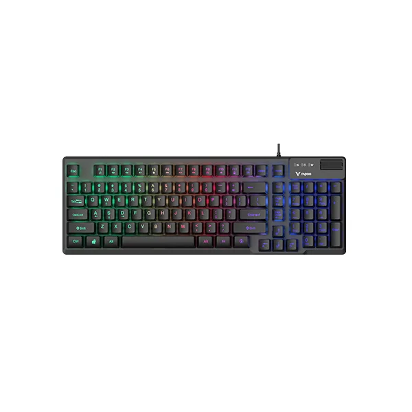 Rapoo V50S-98 Backlit Mechanical Gaming Keyboard (Black) – Compact 98-Key Layout, Tactile Mechanical Switches, Multi-Color Backlighting, Anti-Ghosting & 2-Year Warranty