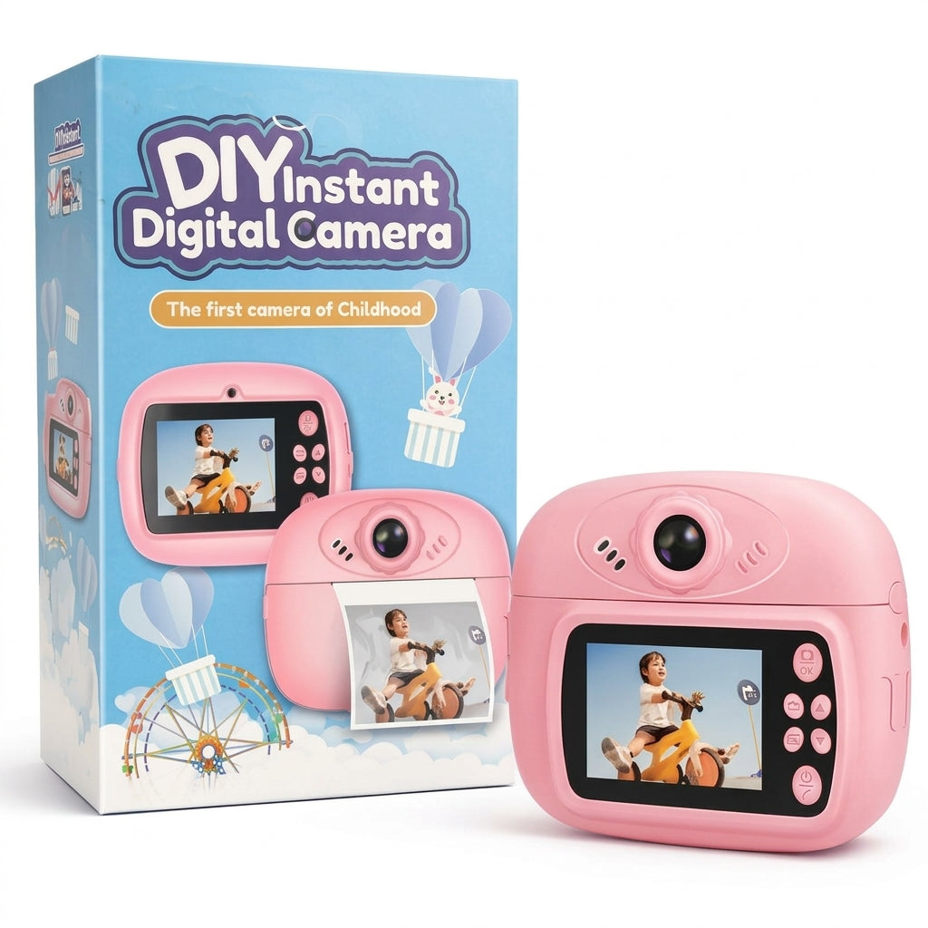 DIY Instant Digital Camera for Kids with Instant Print | Rechargeable Photo & Video Camera with Screen |