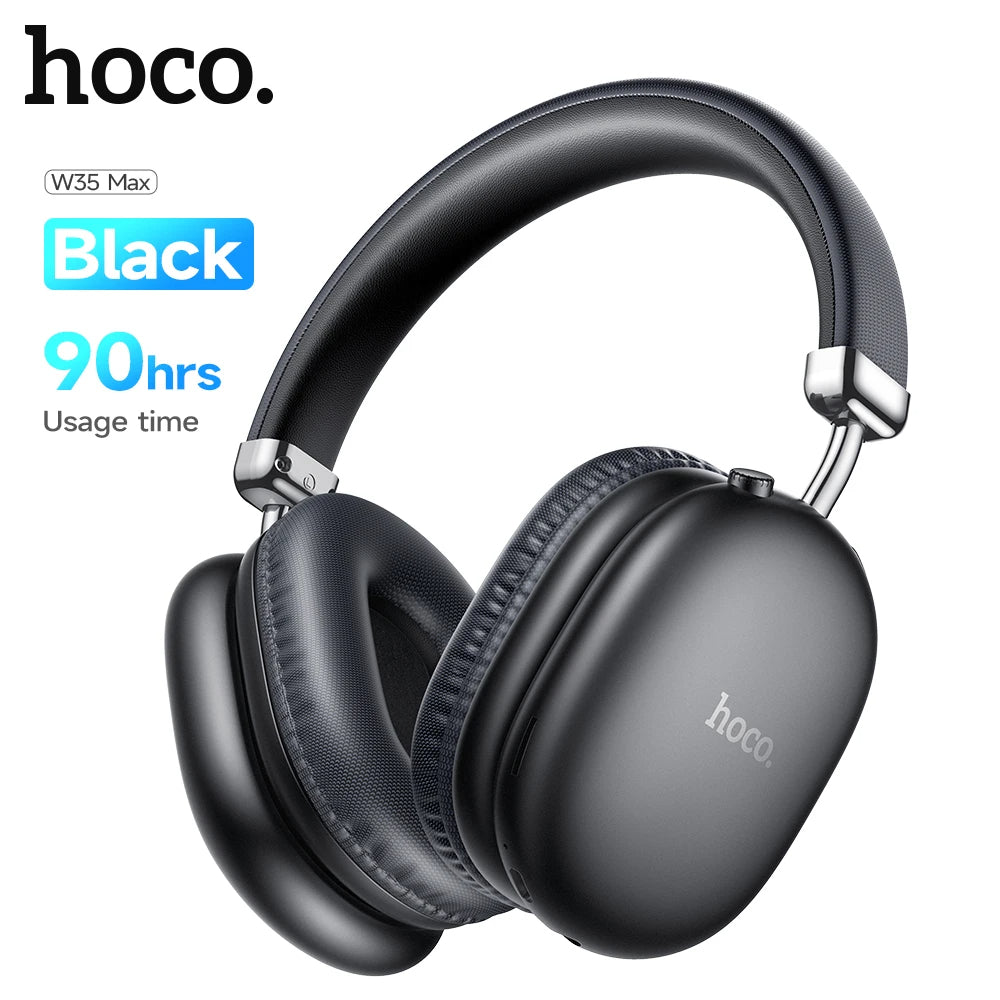 HOCO W35 Max Wireless Bluetooth Headphone – Over-Ear ANC Headset with 90-Hour Battery, 40mm Drivers, TF Card, AUX & Lightweight Ergonomic Design