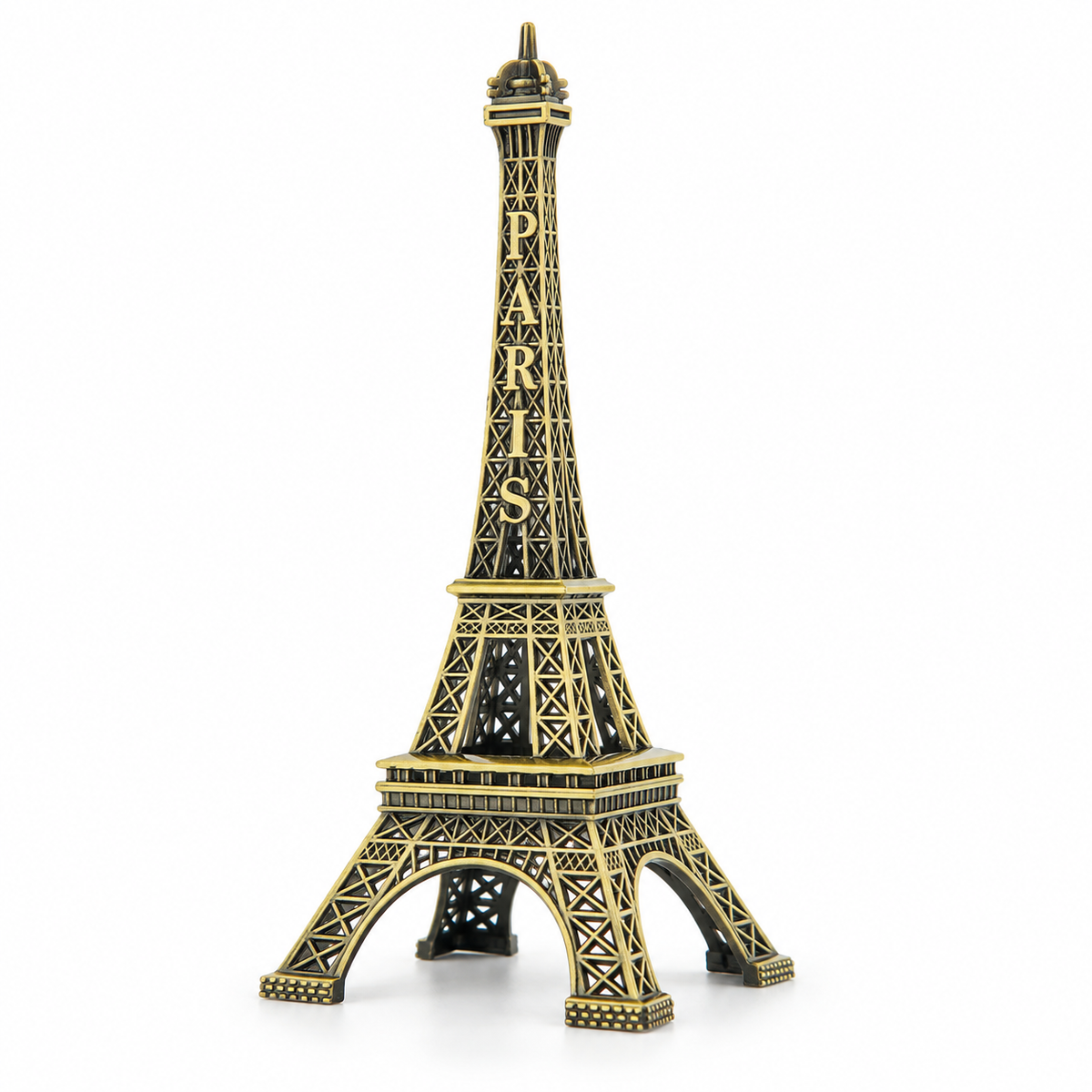 3D Rotating World Map Globe & Metal Eiffel Tower Showpiece Combo Set – Bronze & Gold Wash Finish, Elegant Tabletop Home & Office Decor, Luxury Travel Gift & Photoshoot Prop