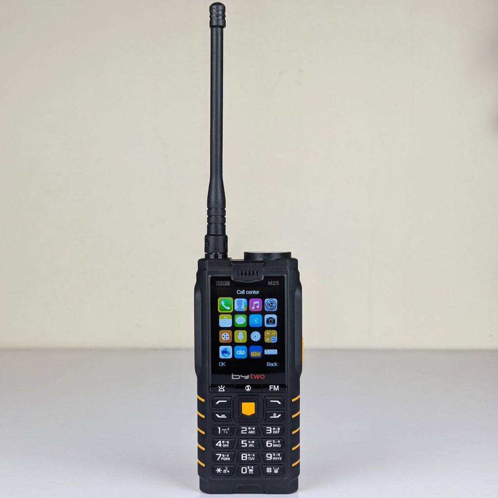 Bytwo M25 Power Bank Feature Phone – 4-SIM Slot, 5200mAh Battery with Power Bank Function, External Antenna, Magic Voice & 2.8" QVGA Display