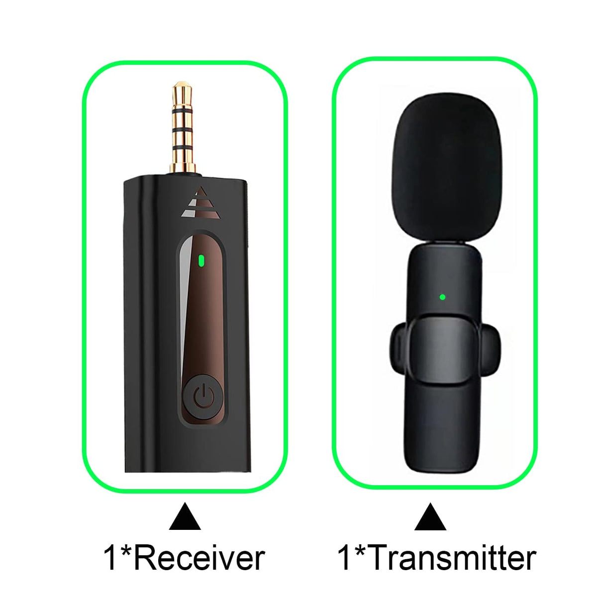 K35 Wireless Collar Lavalier Microphone – 2.4GHz Clip-On Mic with 20M Range, 3.5mm Aux Receiver, 5H Battery & Plug-and-Play for Vlogging, Interviews, YouTube & Live Streaming