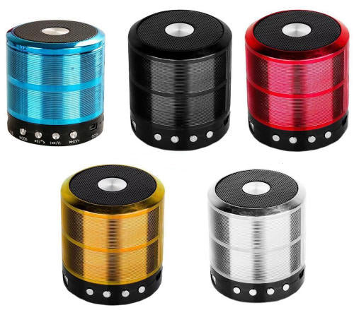 WS-887 Portable Wireless Mini Bluetooth Speaker – 5W Sound with Built-In Mic, FM Radio, TF Card, USB & 1200mAh Battery