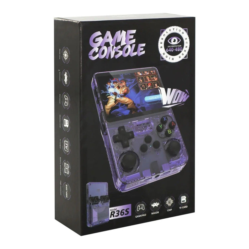 R36S Retro Game Console 64GB 20000+ Games Linux and PSP Gaminig System 3.5 Inch IPS Screen Portable Pocket Game