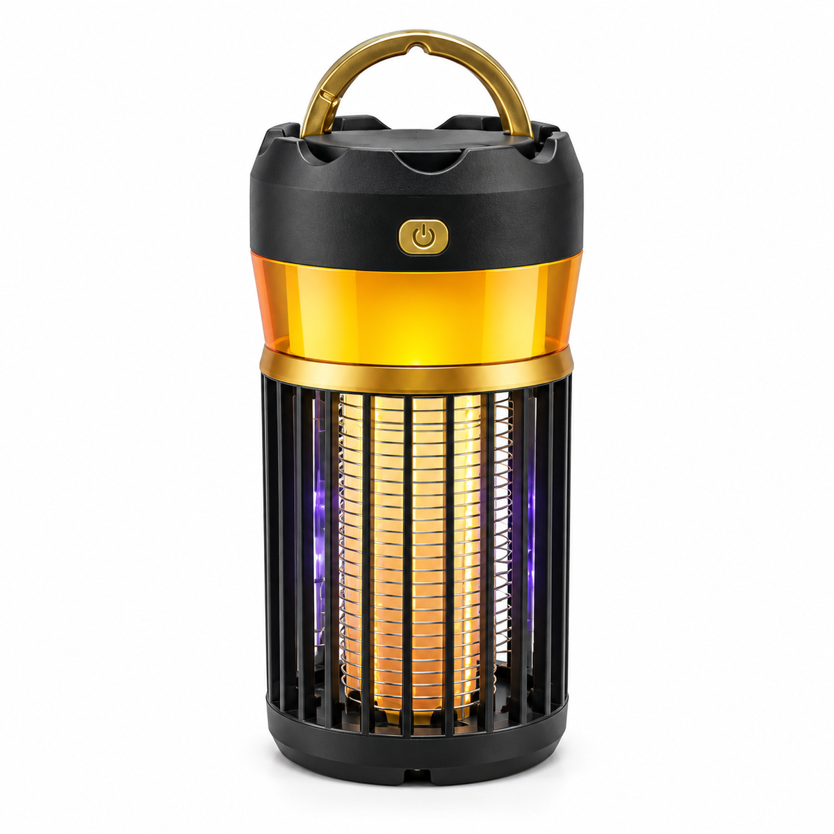 Y18 Camping Mosquito Killer Lamp – 2-in-1 Portable UV Light Insect Trap & Electric Shock Zapper with Rechargeable Battery, Hanging Hook & Chemical-Free Operation