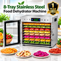 8-Tray Stainless Steel Food Dehydrator Machine