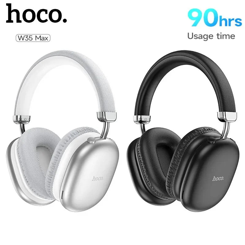 HOCO W35 Max Wireless Bluetooth Headphone – Over-Ear ANC Headset with 90-Hour Battery, 40mm Drivers, TF Card, AUX & Lightweight Ergonomic Design