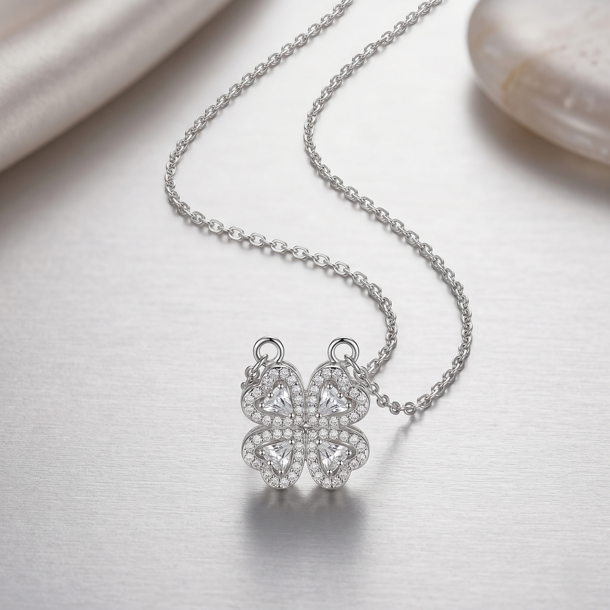 Love Heart Magnetic Pendant Chain Necklace
