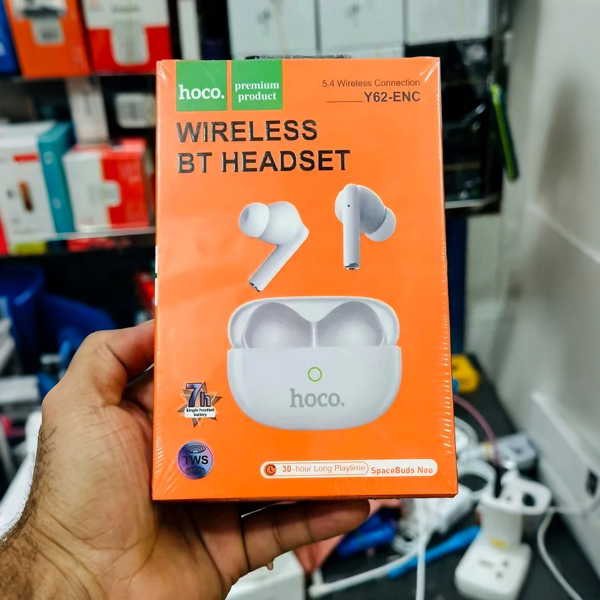 Hoco Y62-ENC True Wireless Bluetooth Earbuds – Hi-Res Audio Certified TWS with ENC Noise Cancellation, 30H Playtime & Bluetooth 5.4