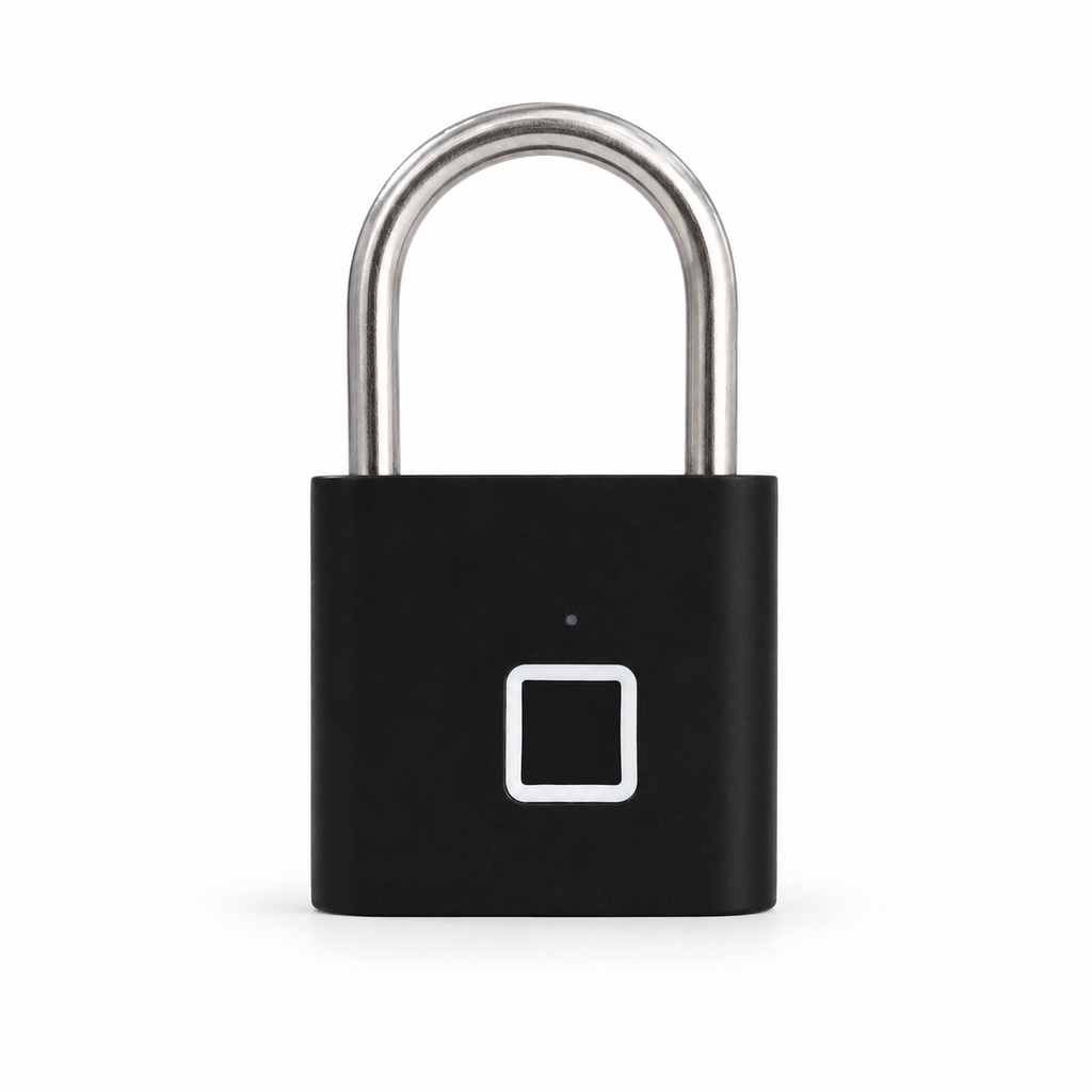 Smart Fingerprint Padlock – Keyless Biometric Thumbprint Lock with 10 User Capacity, USB Rechargeable Battery & Portable Security for Doors, Bicycles & Toolboxes